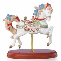 Lenox Santa&#39;s Fudge Shop Christmas Carousel Horse Figurine Elf Jockey 20... - £114.90 GBP