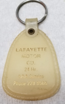 Lafayette Motor Company Keychain Missouri AAA Service Beige Plastic 1980s - £9.48 GBP