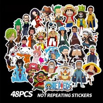 48pcs Waterproof one piece Cartoon Anime Stickers for Wall decor motorcy... - $8.99