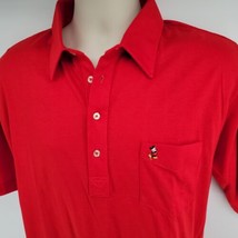 Vintage Walt Disney Muncingware Polo Golf Shirt Size XL Red 50/50 USA - £25.56 GBP