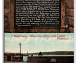 Dual View Mayflower Memorial and Tablet Plymouth MA UNP DB Postcard N16 - $6.88