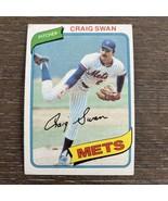 Craig Swan 1980 Topps New York Mets #8 Set Break GM 8 - £1.40 GBP