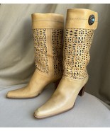 Stuart Weitzman Tan Leather Western Size 7 Heel Boots Turquoise - $2,391.56 MXN