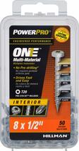 Power Pro Premium One Multi-Material Pan Head Screws, Zinc Plated Steel,... - $322.28 MXN