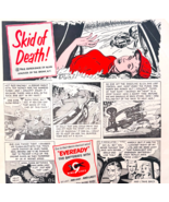 1953 Eveready Battery Advertisement Skid Of Death Comic Strip True Story... - $34.99