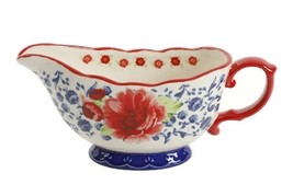 Pioneer Woman ~ FRONTIER ROSE ~ Stoneware ~ Sculptural Detail Floral Gravy Boat - £17.87 GBP