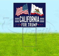 California For Trump 18x24 Yard Sign With Stake Corrugated Bandit 2024 - £22.70 GBP+