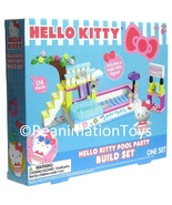 Sanrio Hello Kitty Pool Party w/Figure Building Blocks Brick Build Set B... - £23.44 GBP