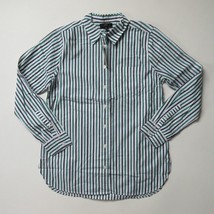NWT J.Crew Classic-fit Boy Shirt in Navy Alpine Trifecta Stripe Button D... - $23.76