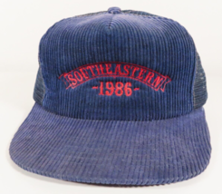 VTG Southeastern 1986 Corduroy Mesh Trucker Hat - £23.33 GBP