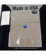 Zippo Lighter - Star w/ Blue Swarovski Crystal High Polish Chrome - 853400 - $680.28 MXN