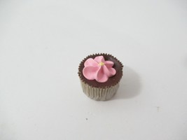 American Girl brand doll treat chocolate cupcake pink flower - $6.92