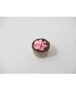 American Girl brand doll treat chocolate cupcake pink flower - £5.44 GBP