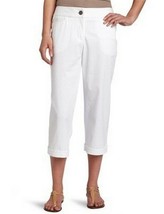 Sag Harbor Womens 24W 24 W Plus White Stretch Crop Length Pant - $34.63