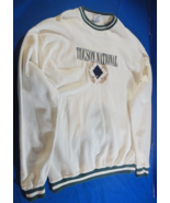 OMNI TUCSON NATIONAL RESORT GOLF WHITE BLUE PULLOVER CREWNECK SWEATER LARGE - $486.00 MXN