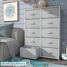 Chest Of Storage Drawer Dresser Fabric Organizer Shelf Tower Bedroom - £104.53 GBP