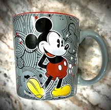 Disney Mickey Mouse 20 oz. Gray Red Coffee Cup - £14.80 GBP