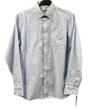 IZOD Shirt Mens 18 Blue Regular Fit Long Sleeve Button Down Cotton VTG NWT - $23.13