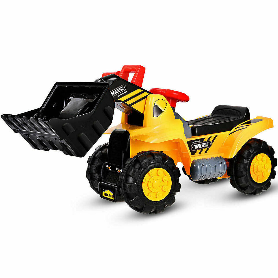 Kids Ride On Bulldozer Toy Play Truck with Adjustable Bucket Aged 3+ Yea... - $116.04