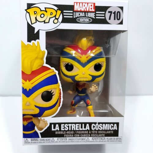 Funko Pop! Marvel Lucha Libre La Estrella Cosmica Captain Marvel #710 Ne... - $11.87