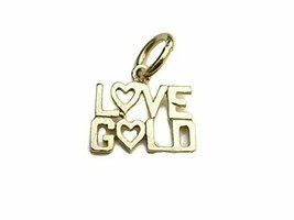 LOVE GOLD 14k Yellow Gold Charm pendant - £93.52 GBP