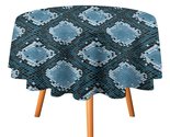 Snake Skin Pattern Tablecloth Round Kitchen Dining for Table Cover Decor... - $15.99+