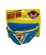 VINTAGE 1990&#39;s MICKEY + MINNIE BELLY BAG FANNY PACK NYLON POUCH NEW OLD ... - £43.97 GBP