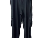 Lisa Rinna Collection Knit Cargo Joggers Womens Xtra Large Black Stretch... - $13.74