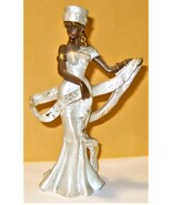 African Princess - Ceramic Ebony Princess Figurine by Shiah Yih  - $4.90