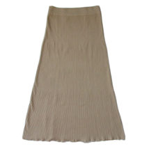 NWT Free People Shine Bright in Beige Ribbed Pull-on Sweater Skirt M $60 - $41.58
