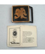 Vintage 1970s Greek Drama Masks Belt Buckle Brass Valleau Michigan &amp; Gui... - £78.35 GBP