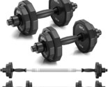 Adjustable Dumbbells Set, 22Lb Dumbbell Weights Set With Solid Steel, Wo... - $103.99