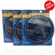 Century Circular Saw Blade Contractor Series 10 inches 40 Tooth Pack of 3 - £55.98 GBP