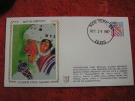 Nhl Wayne Gretzky Golden Stick Ny Rangers # 99 Fdc Cachet Envelope 10/28/1997 - £14.59 GBP