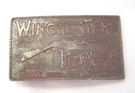  Winchester Repeating Arms Gun Shotgun Western 80s Vintage Belt Buckle - £10.20 GBP