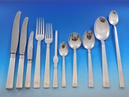Prince Harald by Marthinsen Norway 830 Silver Flatware Set Service 96 Pc Modern - £9,121.18 GBP