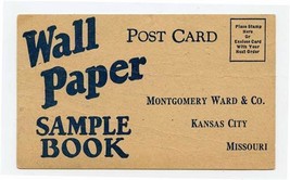 1927 Montgomery Ward Postcard Mail This Card Today Wall Paper Sample Catalog  - £13.93 GBP