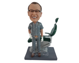 Custom Bobblehead Dentist With His Fancy Chair And Uniform - Careers &amp; Professio - £135.09 GBP