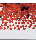 Red Heart Confetti Valentines Day Wedding Bridal Shower Engagement - £3.61 GBP