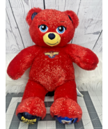 Marvel CAPTAIN MARVEL Build A Bear Workshop BAB Plush Bear Red Sparkles 16&quot; - $15.83