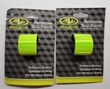 Lot of 2 Athletic Works Reflective Slap Bands Collapses To Wrap Wrists O... - $13.85