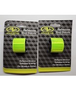 Lot of 2 Athletic Works Reflective Slap Bands Collapses To Wrap Wrists O... - £11.07 GBP