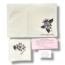 Vintage Set Of 4 Napkins And Placemats Bermuda Passion Flower Screen Print C23 - £17.22 GBP