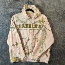 Cabelas Sweater Womens Large Pink Realtree Treee Branch Hoodie Pockets Hunting - £10.93 GBP