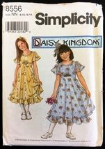 90s Size 8-14 Bust 27-32 Girls Daisy Kingdom Dress Slip Simplicity 8556 Pattern - £5.56 GBP