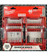 Milwaukee 40 Piece Screw Driver Drill Bit Set Impact Duty SHOCKWAVE Allo... - $27.78