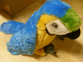Wild Republic Macaw Parrot 11” Plush Blue Yellow Green Stuffed bird - £9.40 GBP
