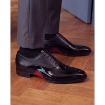 Vinci The Royal Hand Craft Black Patent Leather Plain Toe Oxford Men Shoe image 11