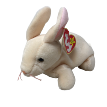 VTG NWT TY Beanie Baby  NIBBLER the Beige Rabbit 6 Inch Bunny Plush - £12.64 GBP