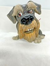 Little Paws Schnauzer Dog Figurine 3.9" High Sculpted Pet 322-LP-ZAK Gray Tan image 5